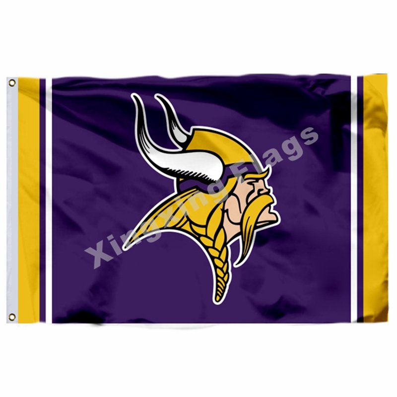Minnesota Vikings Column Flag 3ft X 5ft Polyester NFL Minnesota Vikings ...