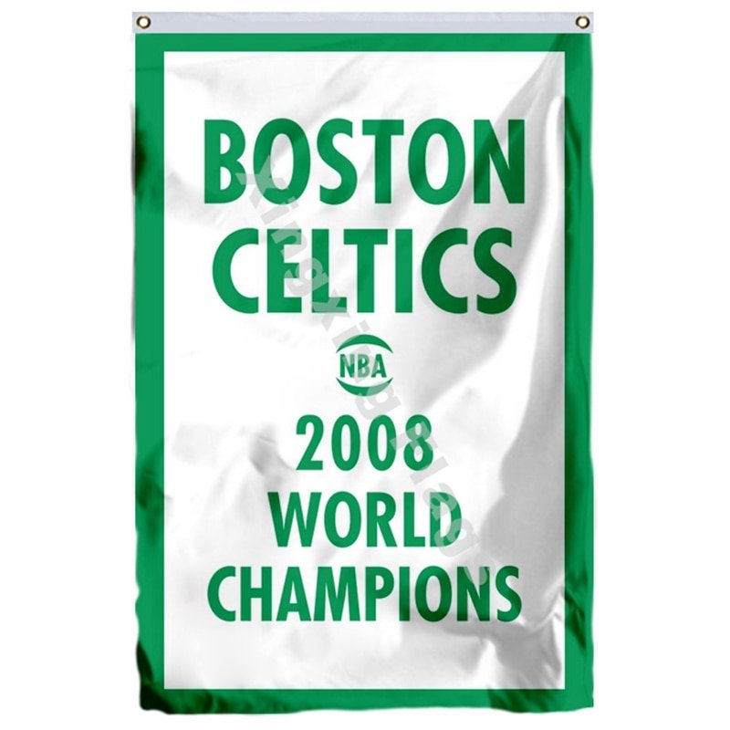 Boston Celtics 2008 World Champions Flag 3ft X 5ft Polyester NBA1 Team Banner Fl