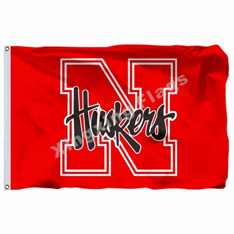 Nebraska Cornhuskers Flag 3ft X 5ft Polyester Ncaa Banner Nebraska Cornhuskers F