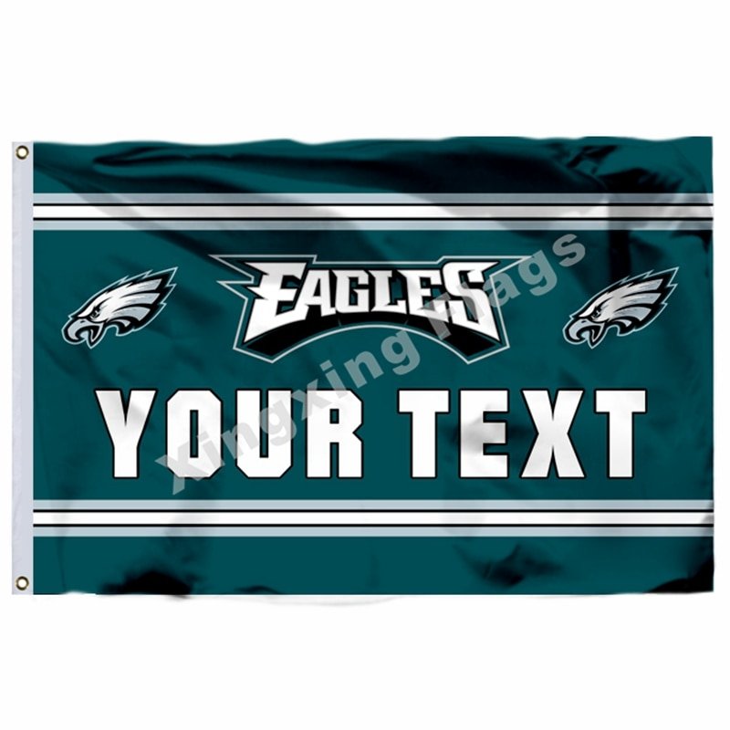 Philadelphia Eagles Custom Your Text Flag 3ft X 5ft Polyester NFL1 Team Banner F