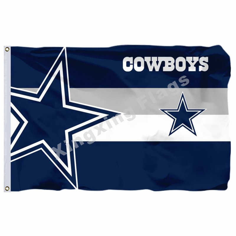 Dallas Cowboys Wordmark Flag 3ft X 5ft Polyester NFL1 Team Banner Flying