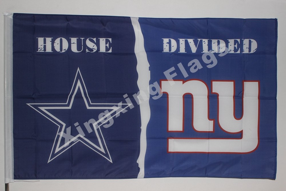 Dallas Cowboys New York Giants House Divided Flag 3ft X 5ft Polyester