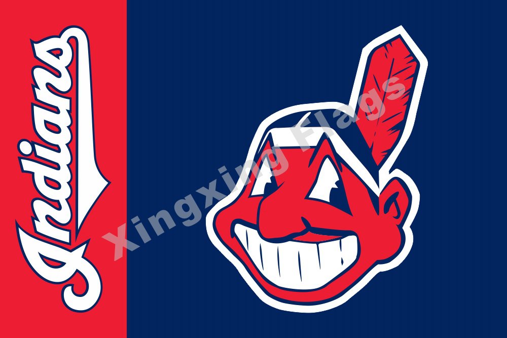 Cleveland Indians Wordmark Flag 3ft X 5ft Polyester MLB Cleveland ...