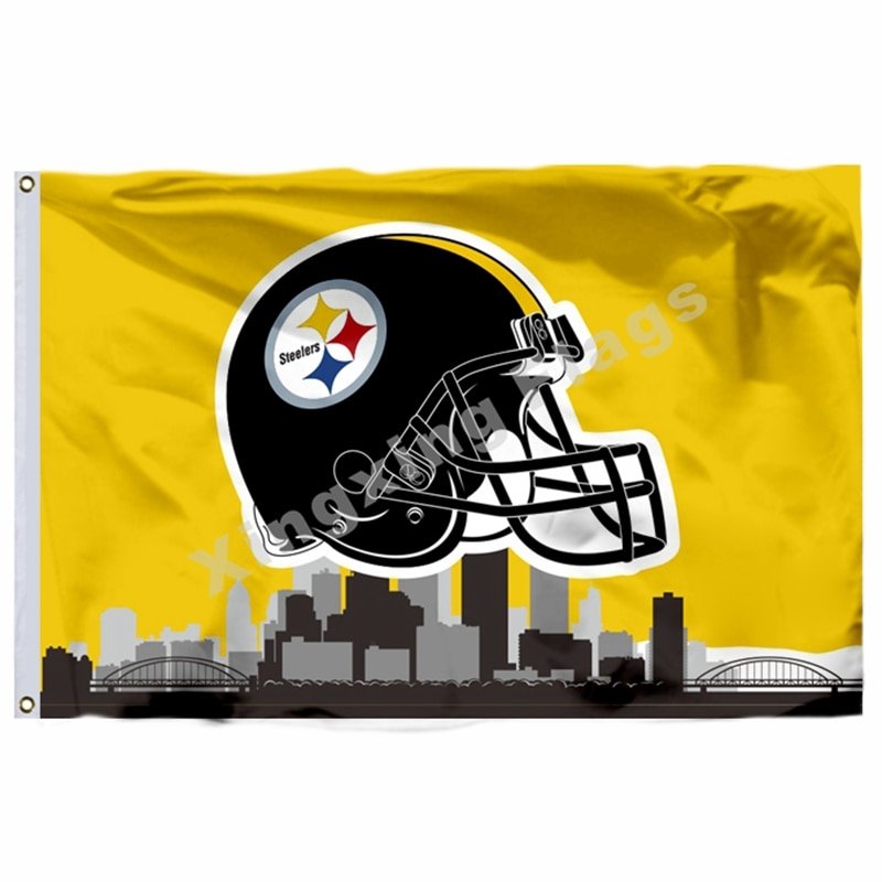 Pittsburgh Steelers Helmet Pittsburgh Skyline Flag 3ft X 5ft Polyester ...