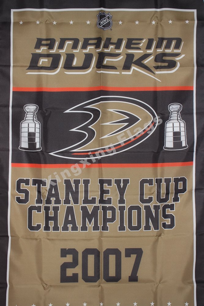 Anaheim Ducks Stanley Cup Champions Flag 3ft X 5ft Polyester NHL Banner