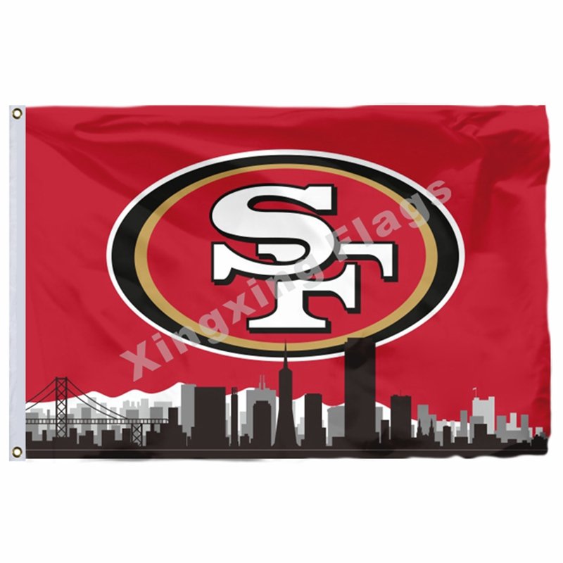 San Francisco 49ers With San Francisco City Skyline Flag 3ft X 5ft Polyester NFL