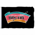 San Antonio Spurs Old Flag 3ft X 5ft Polyester NBA1 Team Banner Flying Size No.4