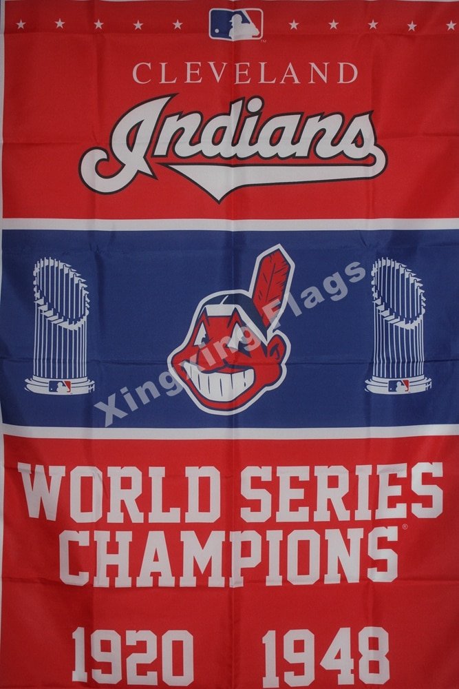 Cleveland Indians World Series Champions Flag 3ft X 5ft Polyester MLB ...