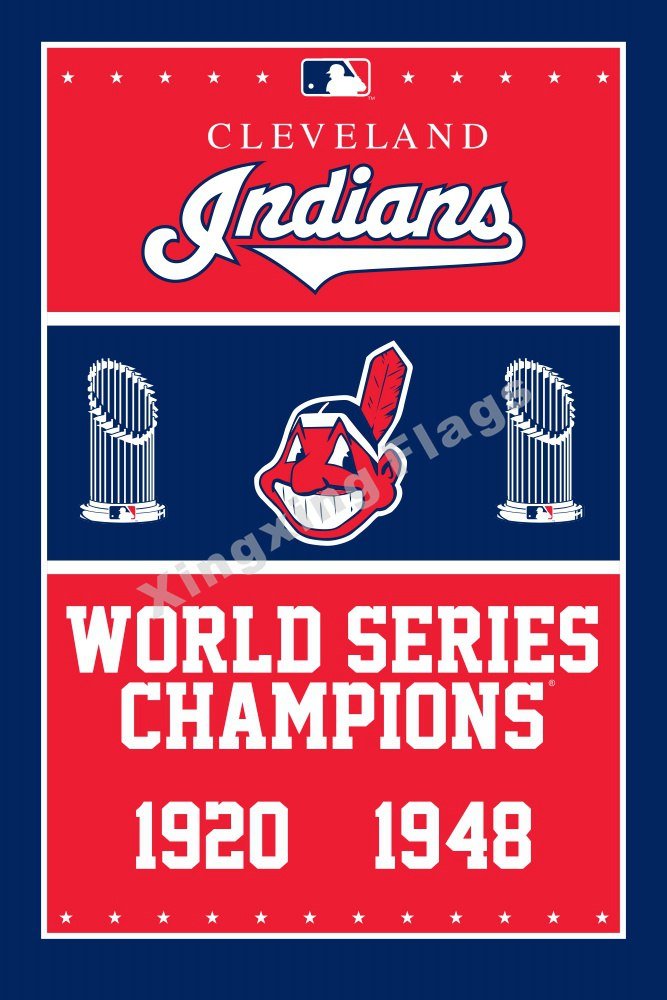 Cleveland Indians World Series Champions Flag 3ft X 5ft Polyester MLB ...