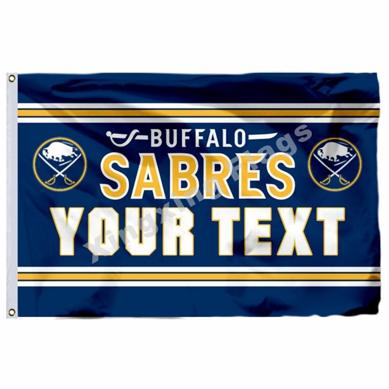 Buffalo Sabres Custom Your Text Flag 3ft X 5ft Polyester NHL Team Banner Flying