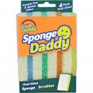 (4 pack) Scrub Daddy Sponge Daddy Dual-Sided Non-Scratch, 4 Count Sponges USA Store