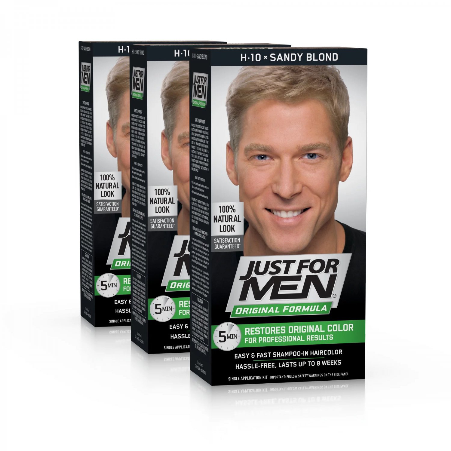 Just for Men Original Formula, Easy and Fast Shampoo-In Men's Hair Color, Sandy Blond USA Store