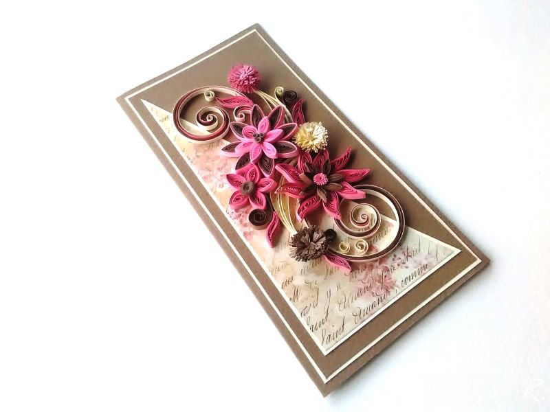 Beautiful Handmade Card Art Card Quilling Card Greeting Card 3d Card