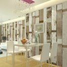 Beige Faux Wood Panels Wallpaper