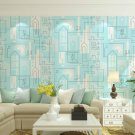 Sky Blue Geometric City Wallpaper