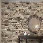3D Faux BEIGE Brick Wallpaper