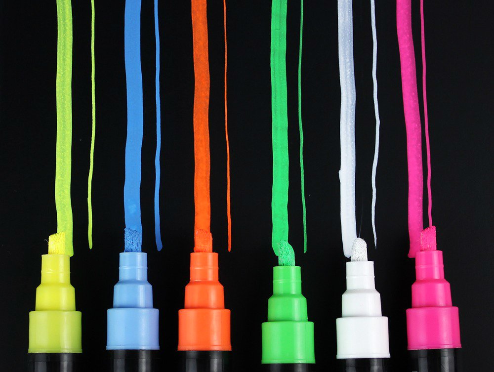 Liquid Vibrant Whiteboard Mirror Marker (6 colours)