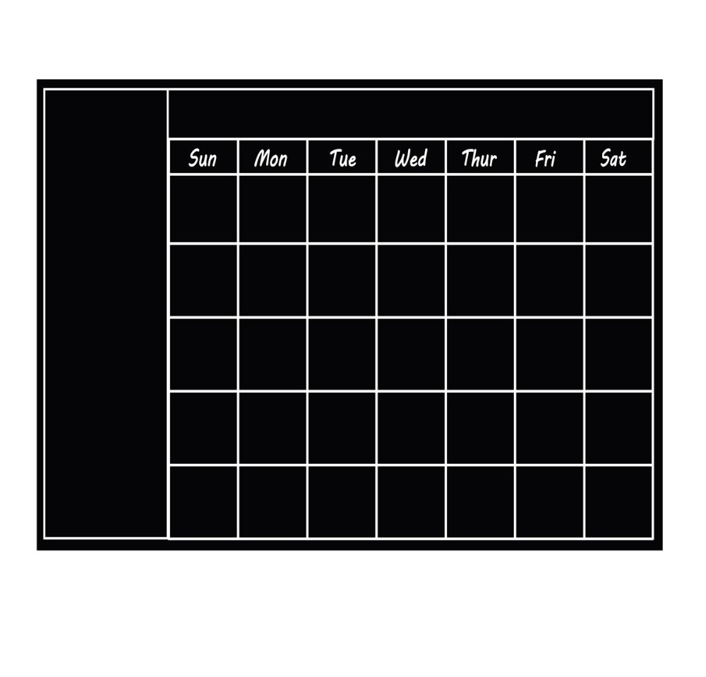 Monthly Planner Black Chalkboard Contact Paper