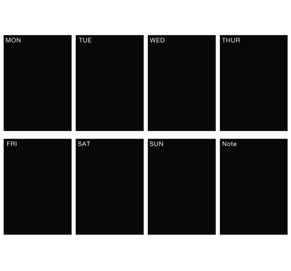 Weekly Planner Black Chalkboard Contact Paper
