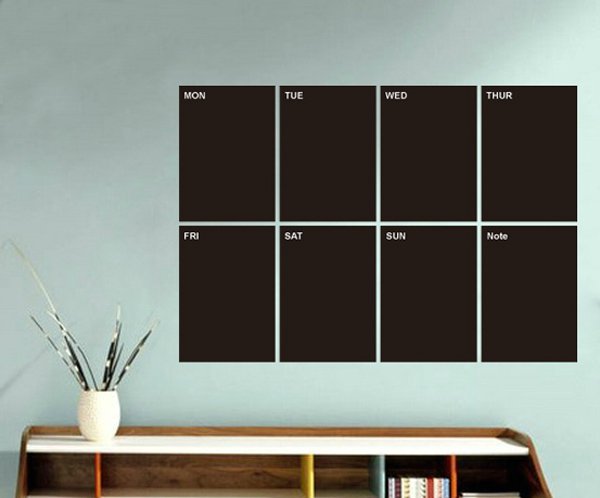 Weekly Planner Black Chalkboard Contact Paper