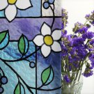 Floral Stained Glass Window Film