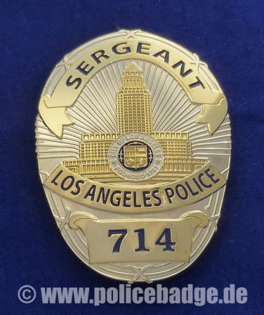 LAPD Sergeant Badge # Police # full sized