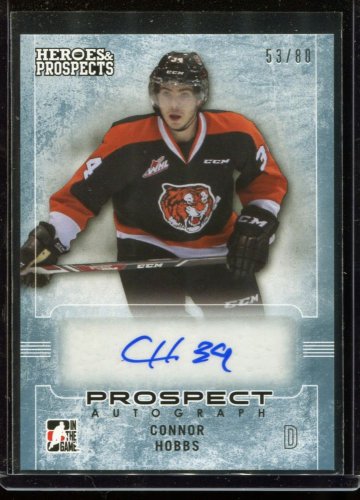 2014-15 ITG Leaf Heroes & Prospects AUTOGRAPH  #17  Connor Hobbs  53/80