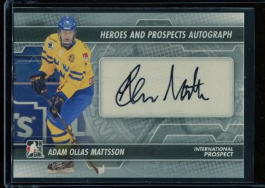 2013-14 ITG Heroes & Prospects AUTOGRAPH  Adam Ollas Mattsson  A-AO  Auto