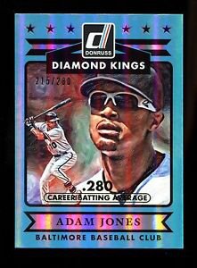 2015 Panini Donruss Baseball  Diamond Kings  #3  Adam Jones  Stat Line  215/280