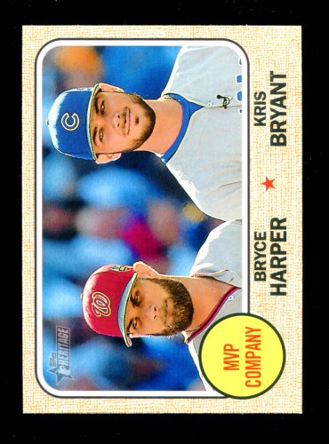 2017 Topps Heritage Baseball  #263  MVP Company Bryce Harper  Kris Bryant