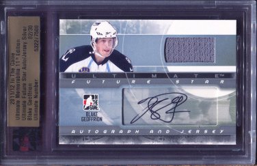 2011-12 ITG Ultimate Memorabilia 11  Auto/Jersey  Blake Geoffrion  2/30