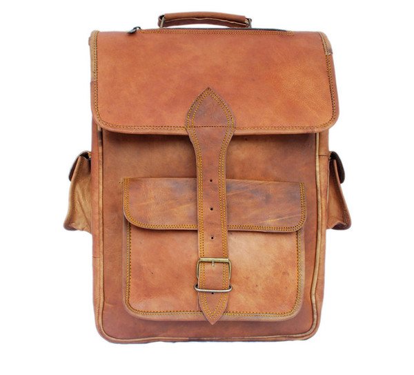 Leather Satchel Backpack 16