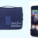 Toiletries Bag (Blue Polka DotsDesign)