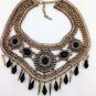 Ethnic Style Vintage Colorful Created Resin Stone Statement Necklace
