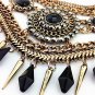 Ethnic Style Vintage Colorful Created Resin Stone Statement Necklace