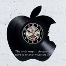 Apple Vinyl Record Wall Clock Apple Fan Gift Idea for house decor