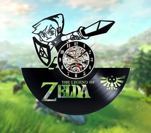 The Legend of Zelda: Ocarina of Times Vinyl Record Clock, Zelda Fan Gift Idea.