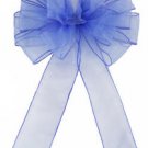 Pew Bows Periwinkle Sheer - Set of 4 Periwinkle Bows - Reception Decoration