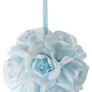 Garden Rose Kissing Ball - Light Blue - 6 inch Pomander
