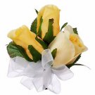 Yellow Silk Rose Corsage - Wedding Corsage Prom