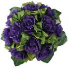 Purple Silk Rose Nosegay - Bridal Wedding Bouquet