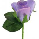 Lavender Silk Rose Boutonniere - Groom Wedding Boutonniere Prom