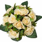 Yellow Silk Rose Nosegay - Silk Bridal Wedding Bouquet