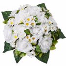 Daisy Silk Rose Nosegay - Silk Bridal Wedding Bouquet