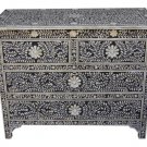 Antique Decor Bone Work Wooden Chest