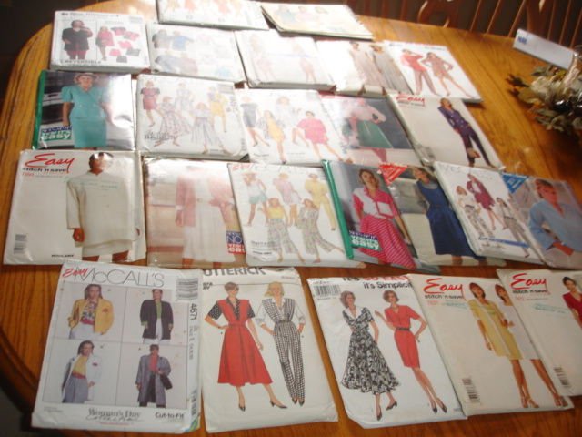 C-1   Lot Vintage Mixed Sewing Patterns Dress Blouse Pants Skirt A-B-C-E -GG