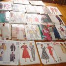 C-1   Lot Vintage Mixed Sewing Patterns Dress Blouse Pants Skirt A-B-C-E -GG