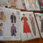 C-1 Lot Vintage Mixed Sewing Patterns Dress Blouse Pants Skirt A-B-C-E -GG