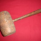 BN-154     VINTAGE 13" LONG SOLID WOOD MALLET Woodenware- Holiday-Crafts