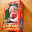 BN-54  Vintage Santa Mickey Fully Poseable Figure NEW IN ORIGINAL BOX Christmas